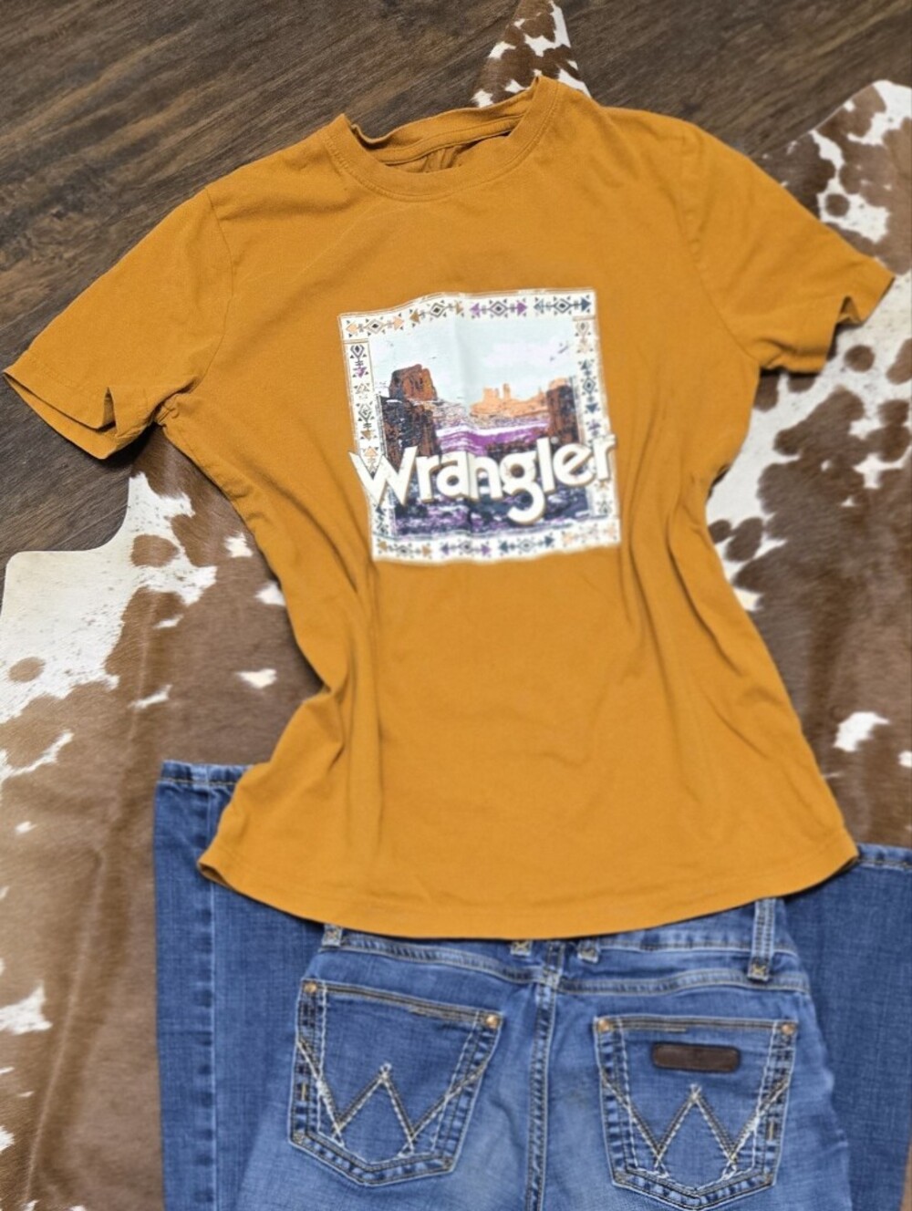 Wrangler Mustard Short Sleeve Tee